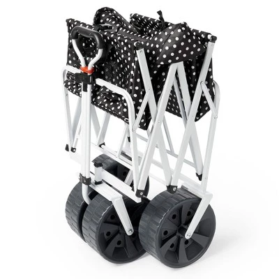 Mac Sports Heavy Duty Steel Frame Collapsible Folding 150 Pound Capacity Outdoor Beach Garden Utility Wagon Cart with 4 All Terrain Wheels 4 Mac Sports Heavy Duty Steel Frame Collapsible Folding 150 Pound Capacity Outdoor Beach Garden Utility Wagon Cart with 4 All Terrain Wheels - Image 3