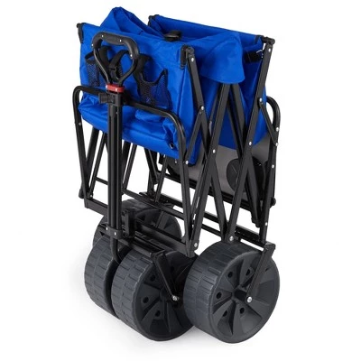 Mac Sports Heavy Duty Steel Frame Collapsible Folding 150-Lb Capacity Outdoor Beach Garden Utility Wagon Cart with 4 All Terrain Wheels & Table 7 Mac Sports Heavy Duty Steel Frame Collapsible Folding 150-Lb Capacity Outdoor Beach Garden Utility Wagon Cart with 4 All Terrain Wheels & Table - Image 5