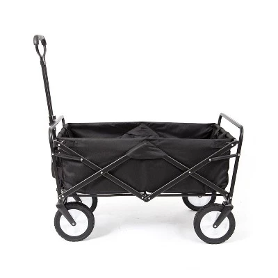 Mac Sports Heavy Duty Steel Frame Collapsible Folding 150 Pound Capacity Outdoor Camping Garden Utility Wagon Yard Cart, Black 3 Mac Sports Heavy Duty Steel Frame Collapsible Folding 150 Pound Capacity Outdoor Camping Garden Utility Wagon Yard Cart, Black