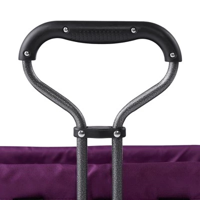 Mac Sports Double Decker Heavy Duty Steel Frame Collapsible Outdoor 150 Pound Capacity Yard Cart Utility Garden Wagon with Lower Storage Shelf, Purple 6 Mac Sports Double Decker Heavy Duty Steel Frame Collapsible Outdoor 150 Pound Capacity Yard Cart Utility Garden Wagon with Lower Storage Shelf, Purple - Image 4