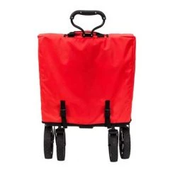 Mac Sports Heavy Duty Steel Frame Collapsible Folding 150 Pound Capacity Outdoor Garden Utility Wagon Yard Cart with Table and Cup Holders, Red -Outlet Camping Gear Store unnamed file 8931