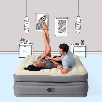 Intex Raised Comfort Pillowtop 20" Queen Air Mattress with Built in Pump 4 Intex Raised Comfort Pillowtop 20" Queen Air Mattress with Built in Pump - Image 2
