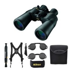 Nikon ACULON A211 10-22x50 Porro Prism Zoom Binoculars with Lens pen and harness
